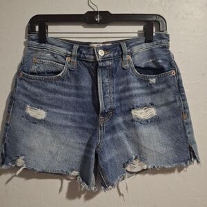 We The Free Denim Distressed Women Shorts Size 27.